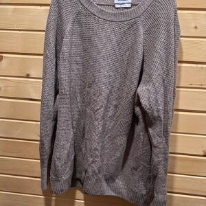 Old Navy Womens Taupe Knit Crewneck Sweater